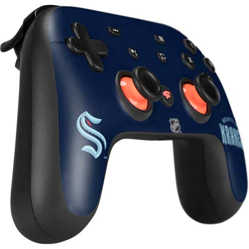 NHL Seattle Kraken Script Google Stadia Controller Skin