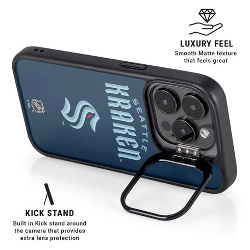 NHL Seattle Kraken Script iPhone 15 Pro Max Kickstand Case
