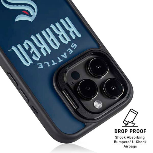 NHL Seattle Kraken Script iPhone 15 Pro Max Kickstand Case