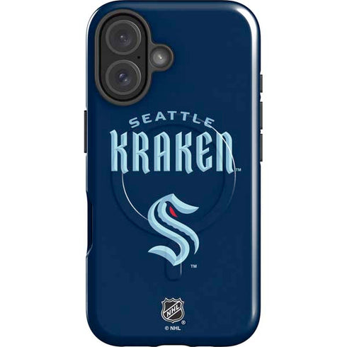 NHL Seattle Kraken Script iPhone 16 Magsafe Impact Case