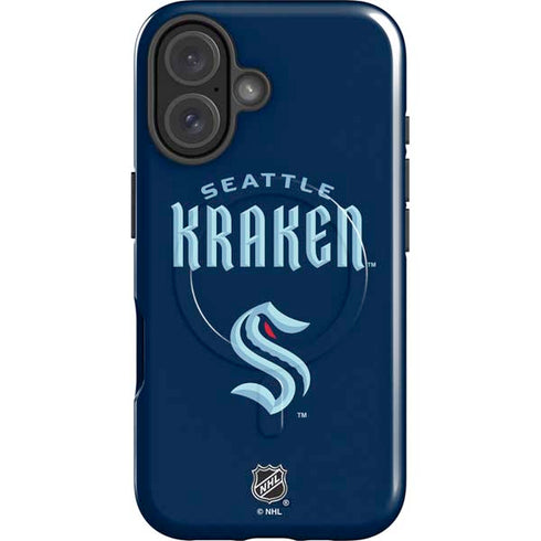 NHL Seattle Kraken Script iPhone 16 Plus Magsafe Impact Case