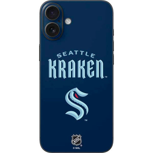 NHL Seattle Kraken Script iPhone 16 Plus Skin