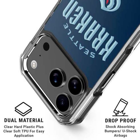 NHL Seattle Kraken Script iPhone 18 Pro Clear Case