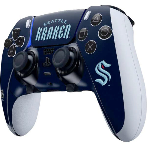 NHL Seattle Kraken Script PS5 DualSense Edge Pro Controller Skin