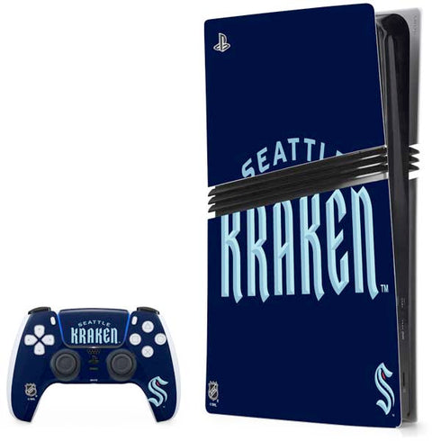 NHL Seattle Kraken Script PS5 Pro Bundle Skin