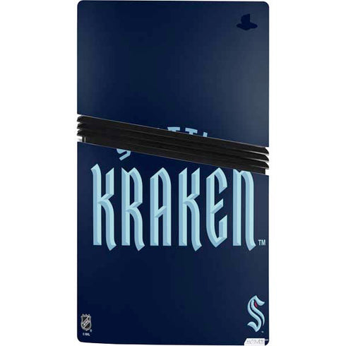 NHL Seattle Kraken Script PS5 Pro Bundle Skin