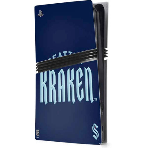 NHL Seattle Kraken Script PS5 Pro Console Skin
