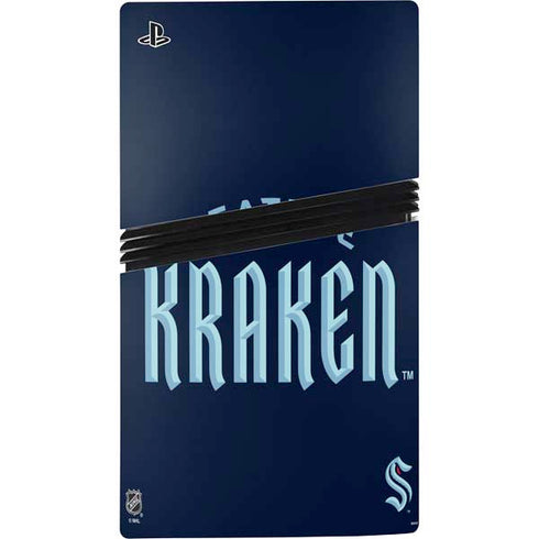 NHL Seattle Kraken Script PS5 Pro Disk Bundle Skin