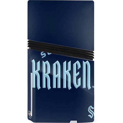 NHL Seattle Kraken Script PS5 Pro Disk Bundle Skin