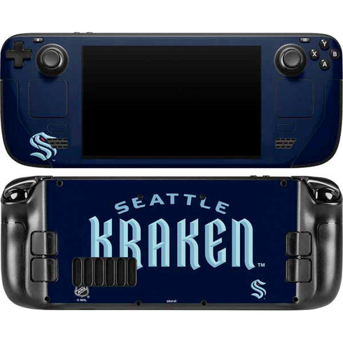 NHL Seattle Kraken Script Steam Deck Handheld Gaming Computer OLED Skin