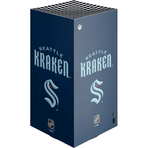 NHL Seattle Kraken Script XBox Series X Digital Edition Console Skin