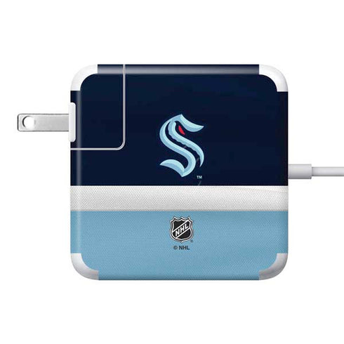 NHL Seattle Kraken Striped 85W Power Adapter (15 and 17 inch MacBook Pro Charger) Skin
