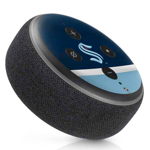NHL Seattle Kraken Striped Amazon Echo Dot Skin