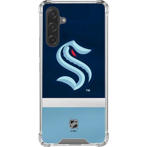 NHL Seattle Kraken Striped Galaxy A17 Clear Case