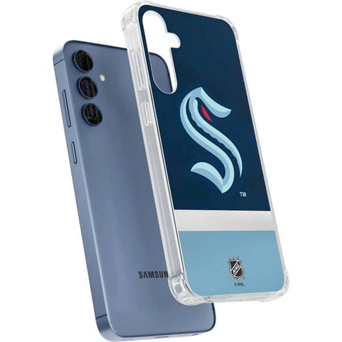 NHL Seattle Kraken Striped Galaxy A35 5G Clear Case