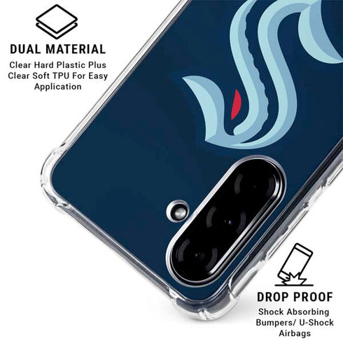 NHL Seattle Kraken Striped Galaxy A36 5G Clear Case