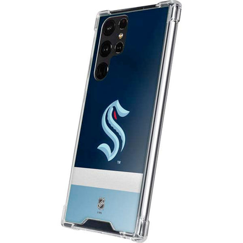 NHL Seattle Kraken Striped Galaxy S23 Ultra Clear Case