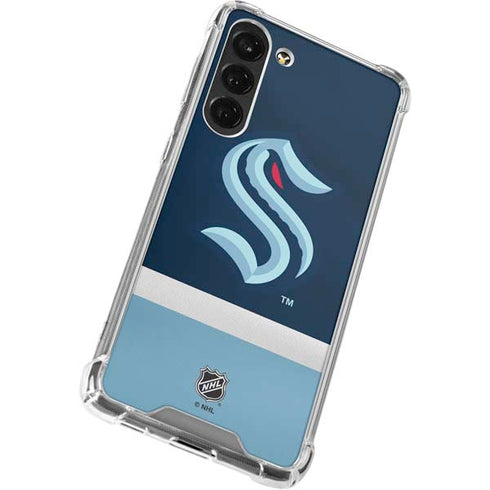 NHL Seattle Kraken Striped Galaxy S24 FE Clear Case