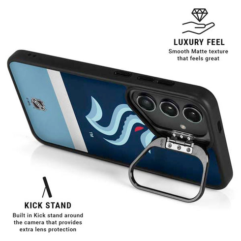 NHL Seattle Kraken Striped Galaxy S24 FE Kickstand Case