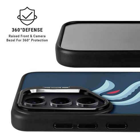 NHL Seattle Kraken Striped Galaxy S25 Kickstand Case