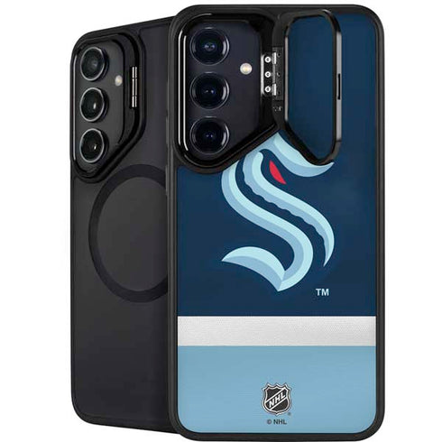 NHL Seattle Kraken Striped Galaxy S25 Plus Kickstand Case