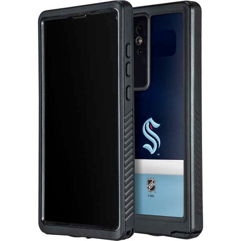 NHL Seattle Kraken Striped Galaxy S24 Ultra Waterproof Case