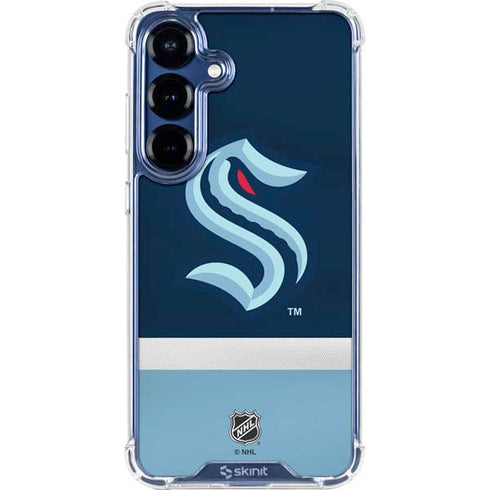 NHL Seattle Kraken Striped Galaxy S25 Clear Case