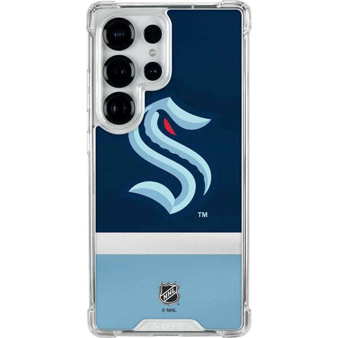 NHL Seattle Kraken Striped Galaxy S26 Ultra Clear Case