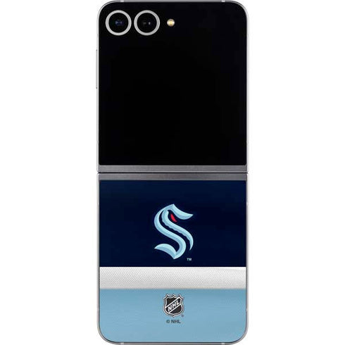 NHL Seattle Kraken Striped Galaxy Z Flip6 Skin