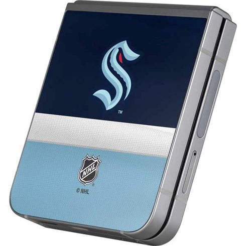 NHL Seattle Kraken Striped Galaxy Z Flip6 Skin