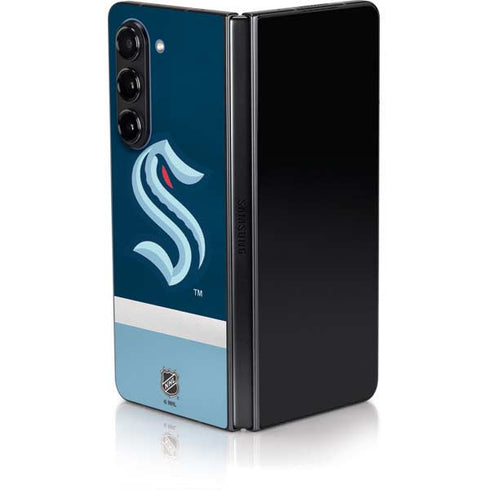 NHL Seattle Kraken Striped Galaxy Z Fold5 5G Skin