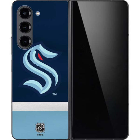 NHL Seattle Kraken Striped Galaxy Z Fold5 5G Skin