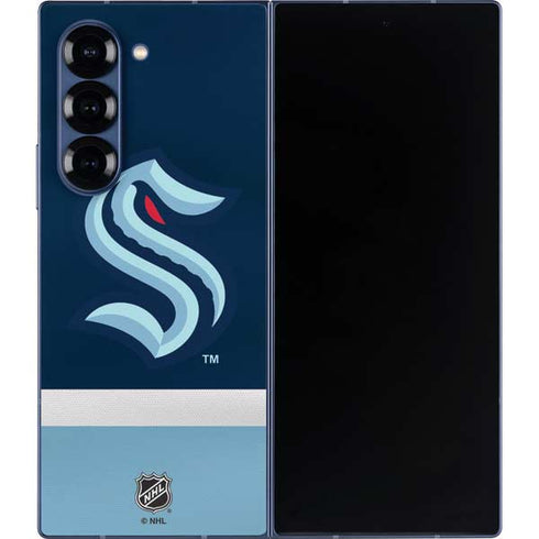 NHL Seattle Kraken Striped Galaxy Z Fold6 Skin