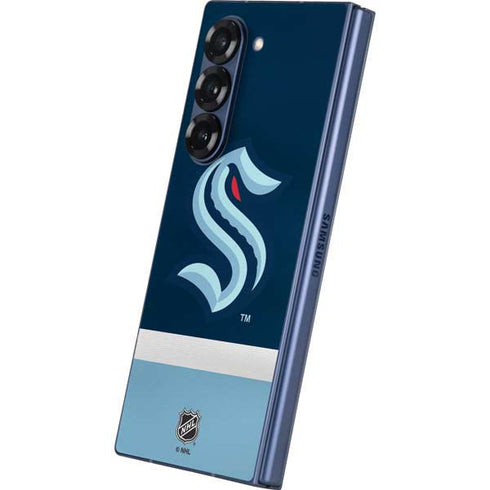 NHL Seattle Kraken Striped Galaxy Z Fold6 Skin
