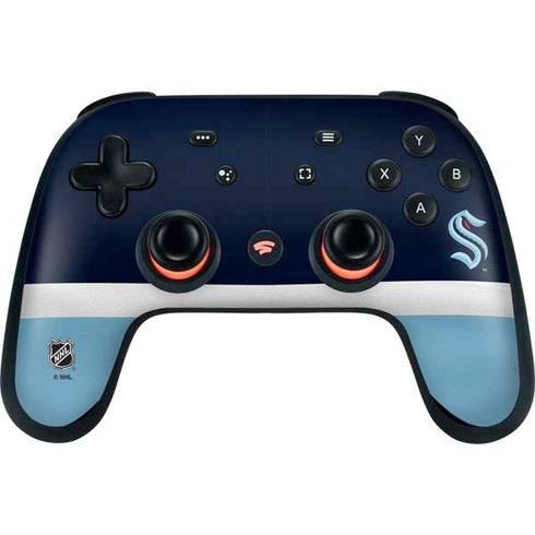 NHL Seattle Kraken Striped Google Stadia Controller Skin