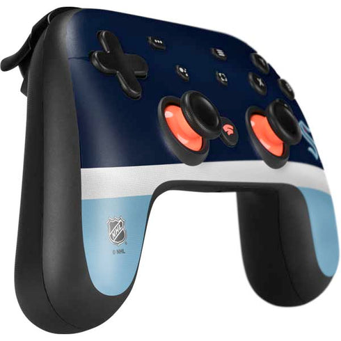 NHL Seattle Kraken Striped Google Stadia Controller Skin