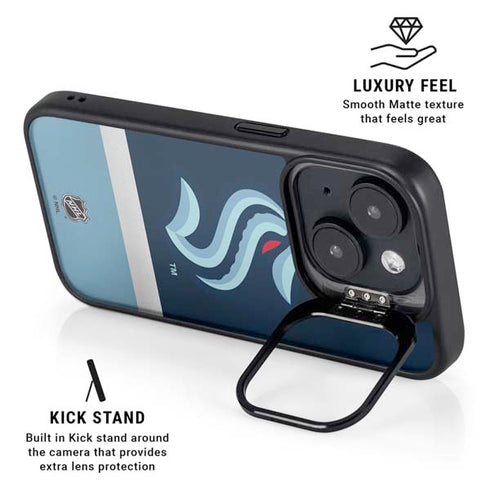 NHL Seattle Kraken Striped iPhone 14 Plus Kickstand Case