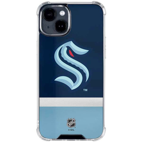 NHL Seattle Kraken Striped iPhone 15 Clear Case