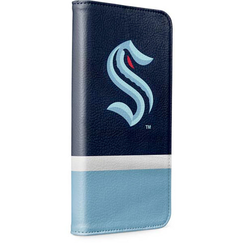 NHL Seattle Kraken Striped iPhone 15 Plus Folio Case