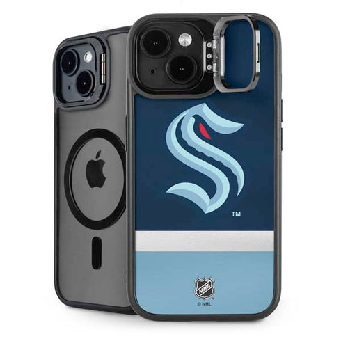 NHL Seattle Kraken Striped iPhone 15 Plus Kickstand Case