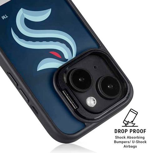 NHL Seattle Kraken Striped iPhone 15 Plus Kickstand Case