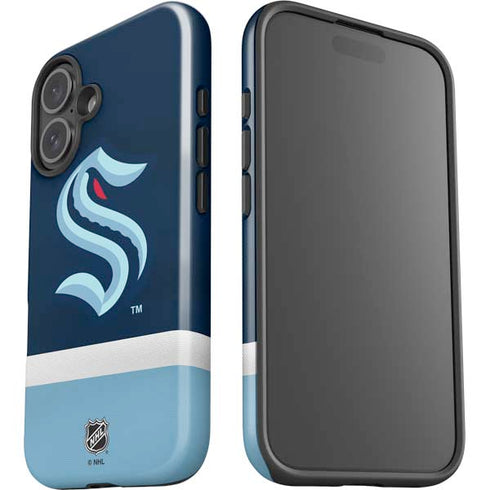 NHL Seattle Kraken Striped iPhone 16 Impact Case