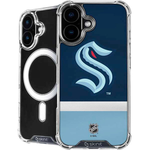 NHL Seattle Kraken Striped iPhone 16 MagSafe Case
