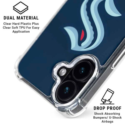NHL Seattle Kraken Striped iPhone 16 MagSafe Case