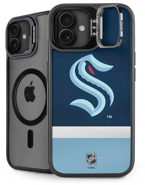 NHL Seattle Kraken Striped iPhone 16 Plus Kickstand Case