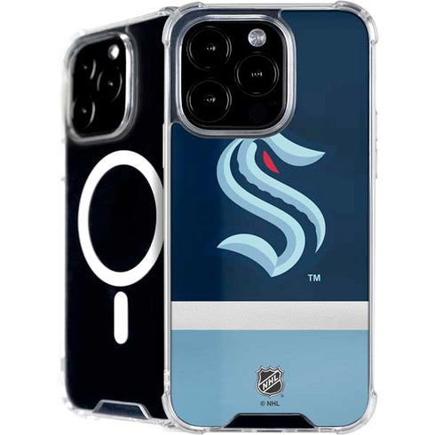 NHL Seattle Kraken Striped iPhone 16 Pro Max MagSafe Case