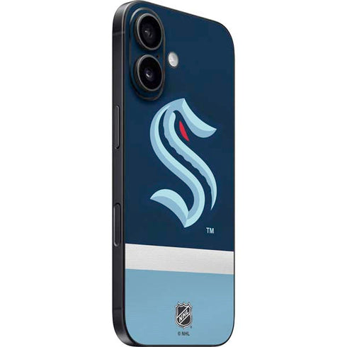 NHL Seattle Kraken Striped iPhone 16 Skin