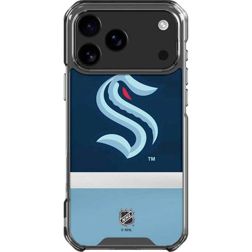 NHL Seattle Kraken Striped iPhone 18 Pro Max Clear Case