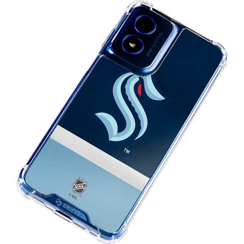 NHL Seattle Kraken Striped Moto G 5G (2024) Clear Case