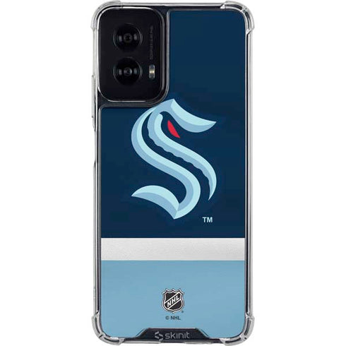 NHL Seattle Kraken Striped Moto G Power 5G (2024) Clear Case